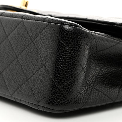 Chanel Caviar Quilted Medium Double Flap Black 10 of 11