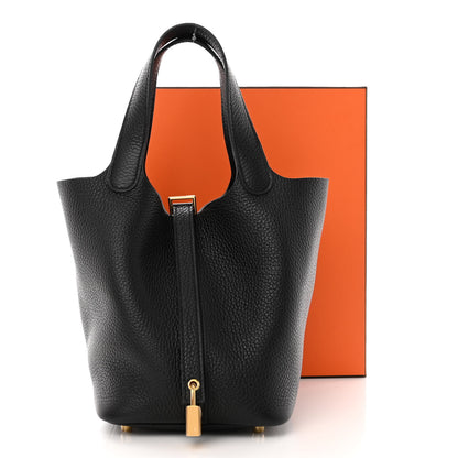 Hermes Taurillon Clemence Picotin Lock 18 PM Black 11 of 11