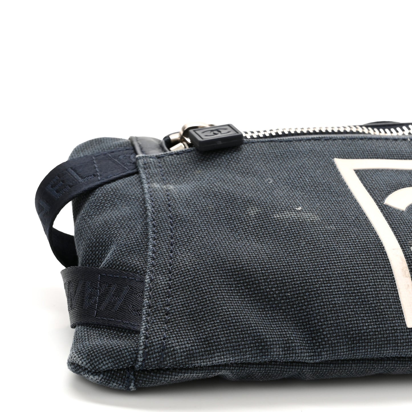 Canvas Sport Logo Waist Belt Bag Navy