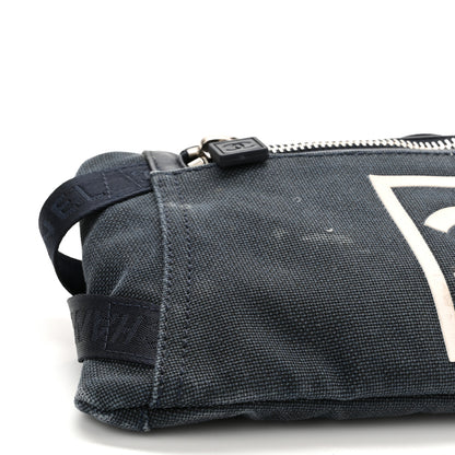 Chanel Canvas Sport Logo Waist Belt Bag Navy 8 of 10