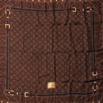 Louis Vuitton Silk Monogram New Denim Bandana Scarf Ebene 1 of 6