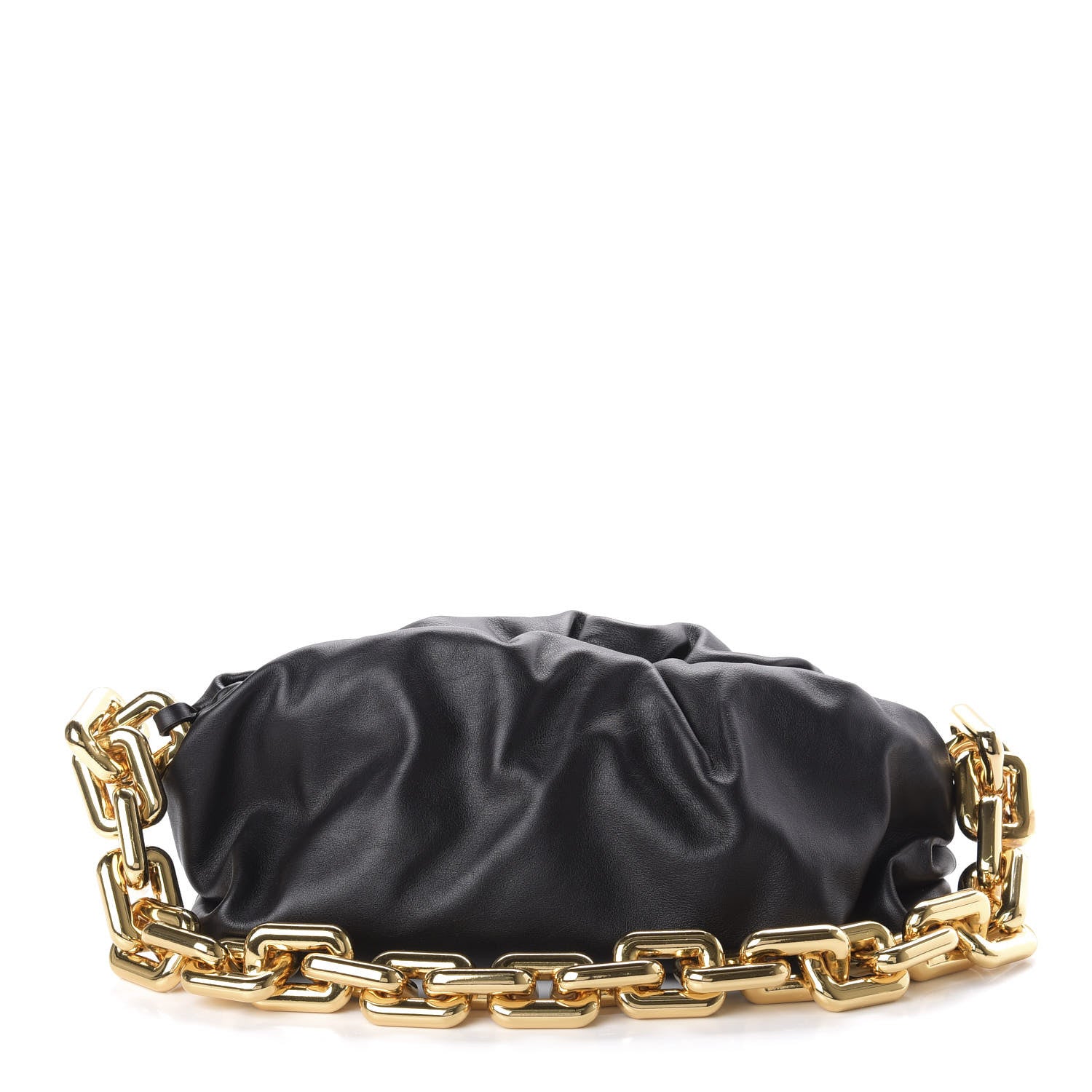 Bottega Veneta Calfskin The Pouch Chain Black 1 of 9