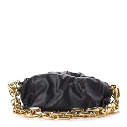 Bottega Veneta Calfskin The Pouch Chain Black 1 of 9