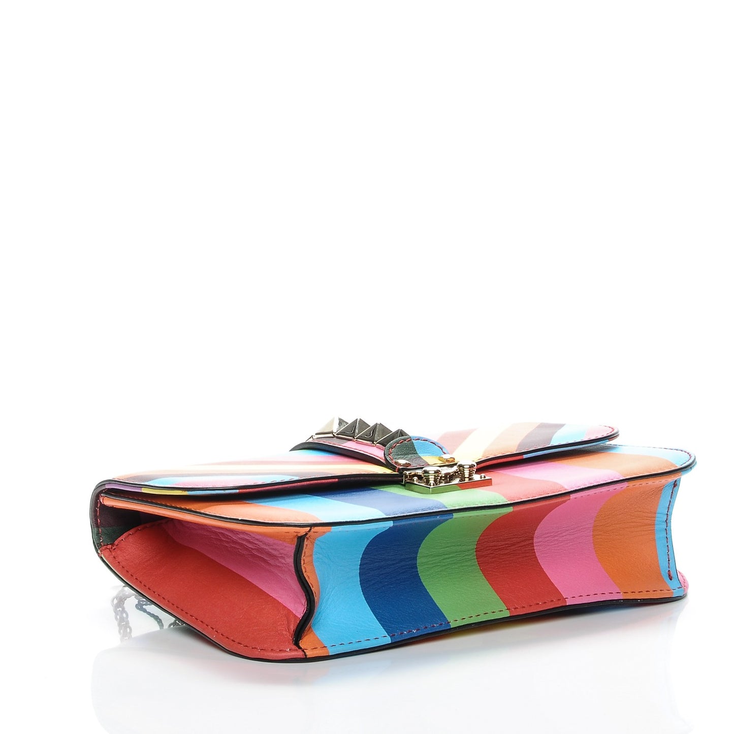 Vitello 1973 Medium Glam Lock Rockstud Flap Multicolor