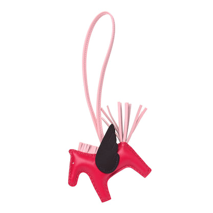 Hermes Milo Lambskin Grigri Rodeo Pegase Horse Bag Charm PM Framboise Rose Sakura Rouge Sellier 1 of 4