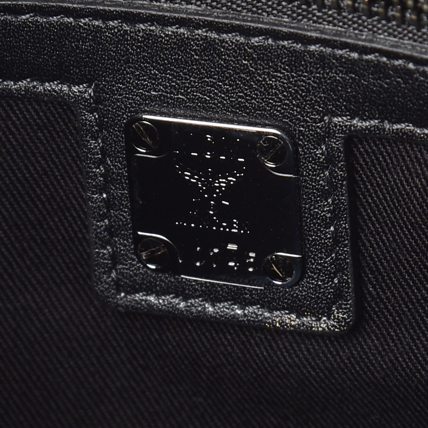 MCM Visetos Mixed Media Large Patricia Convertible Crossbody Black 8 of 9