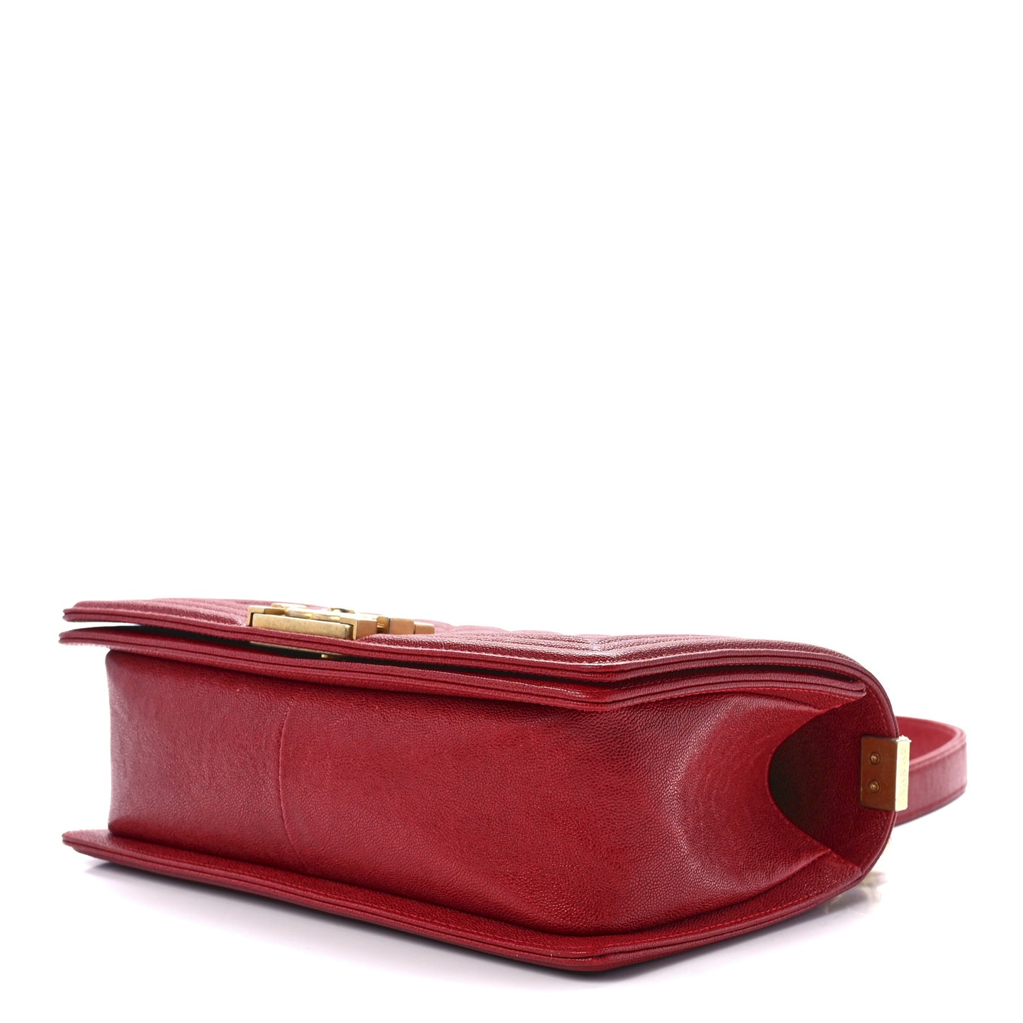 Caviar Quilted Medium Boy Flap Dark Red