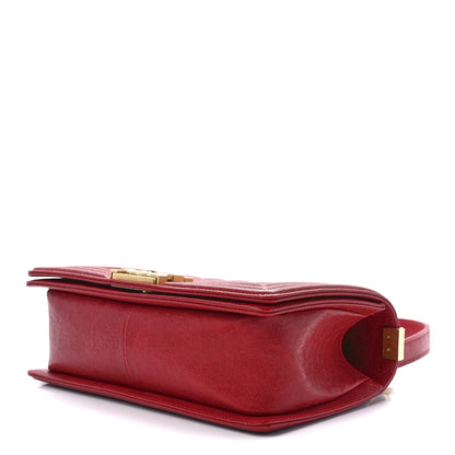 Chanel Caviar Quilted Medium Boy Flap Dark Red 8 of 10