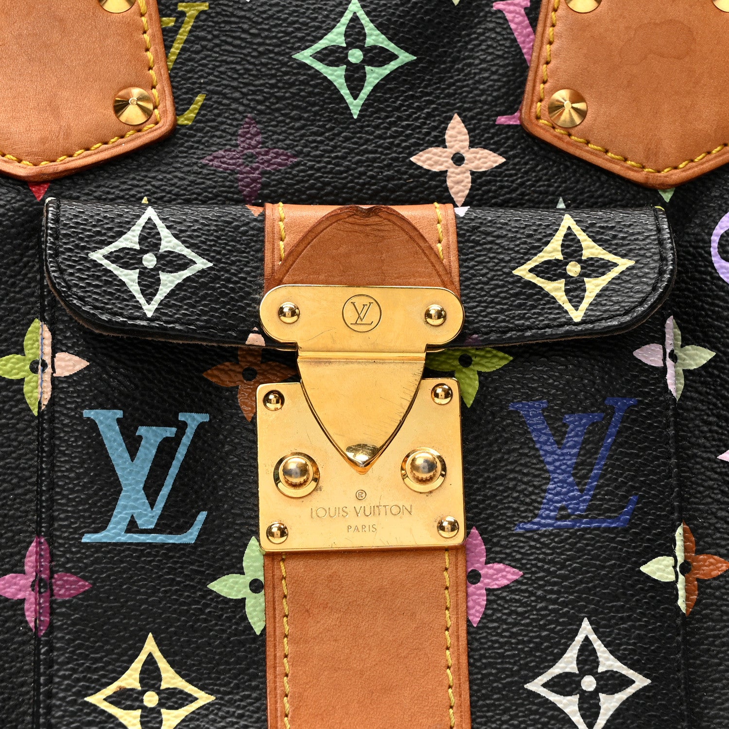 Louis Vuitton Monogram Multicolor Speedy 30 Black 7 of 9