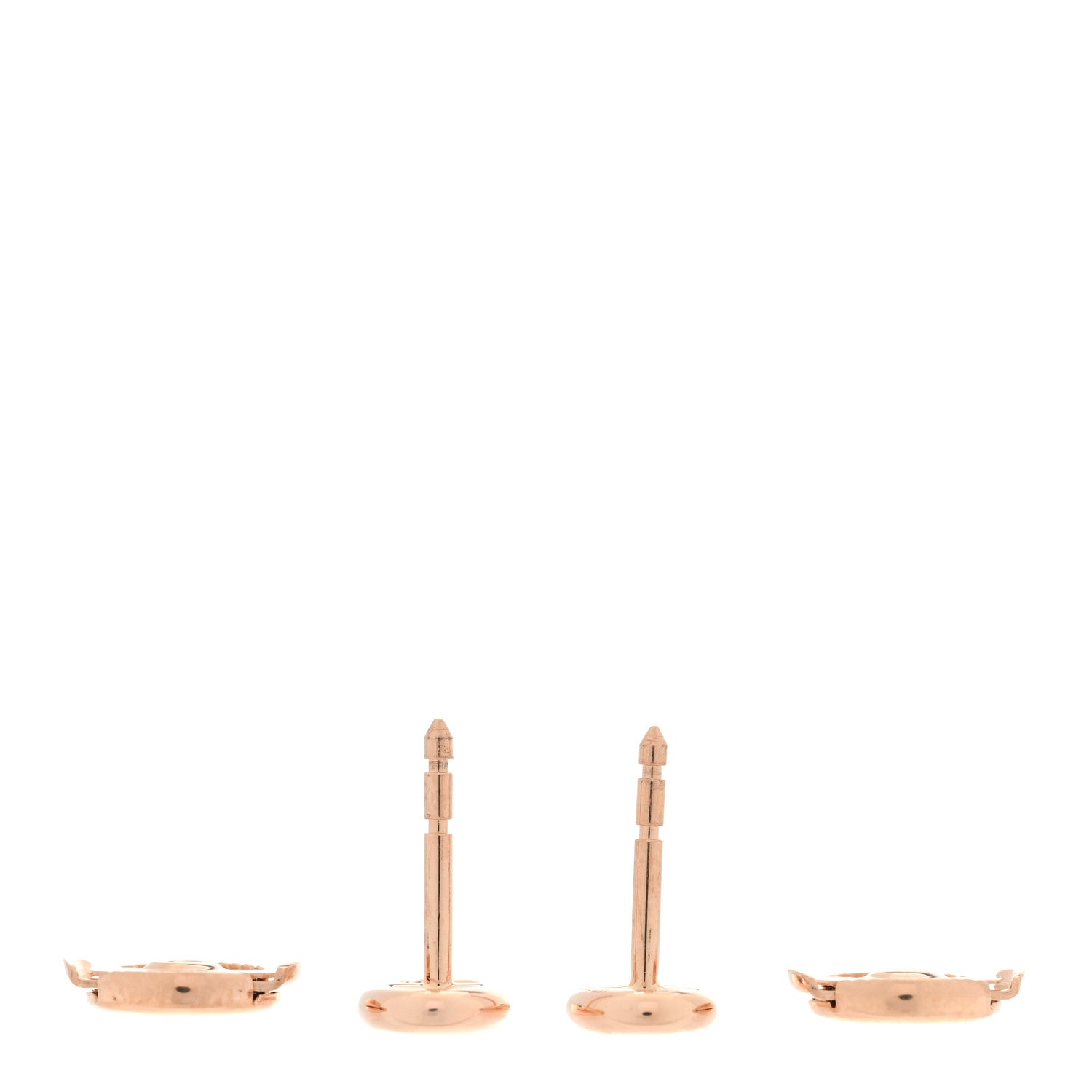 Hermes 18K Rose Gold TPM Farandole Stud Earrings 3 of 5