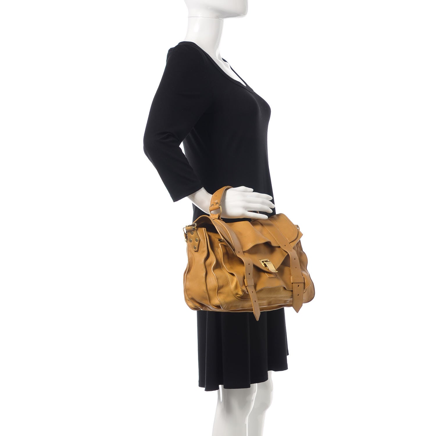 Proenza Schouler Lambskin Medium PS1 Satchel Mustard 3 of 17