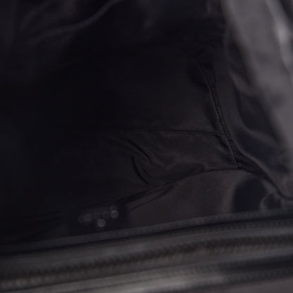 Gucci Velvet GG Monogram Web Medium Double Buckle Backpack Blue Beige Black 4 of 9