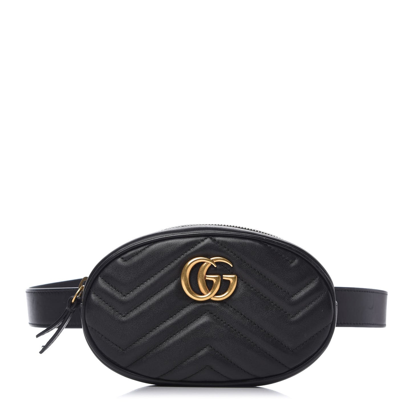 Calfskin Matelasse GG Marmont Belt Bag 85 34 Black