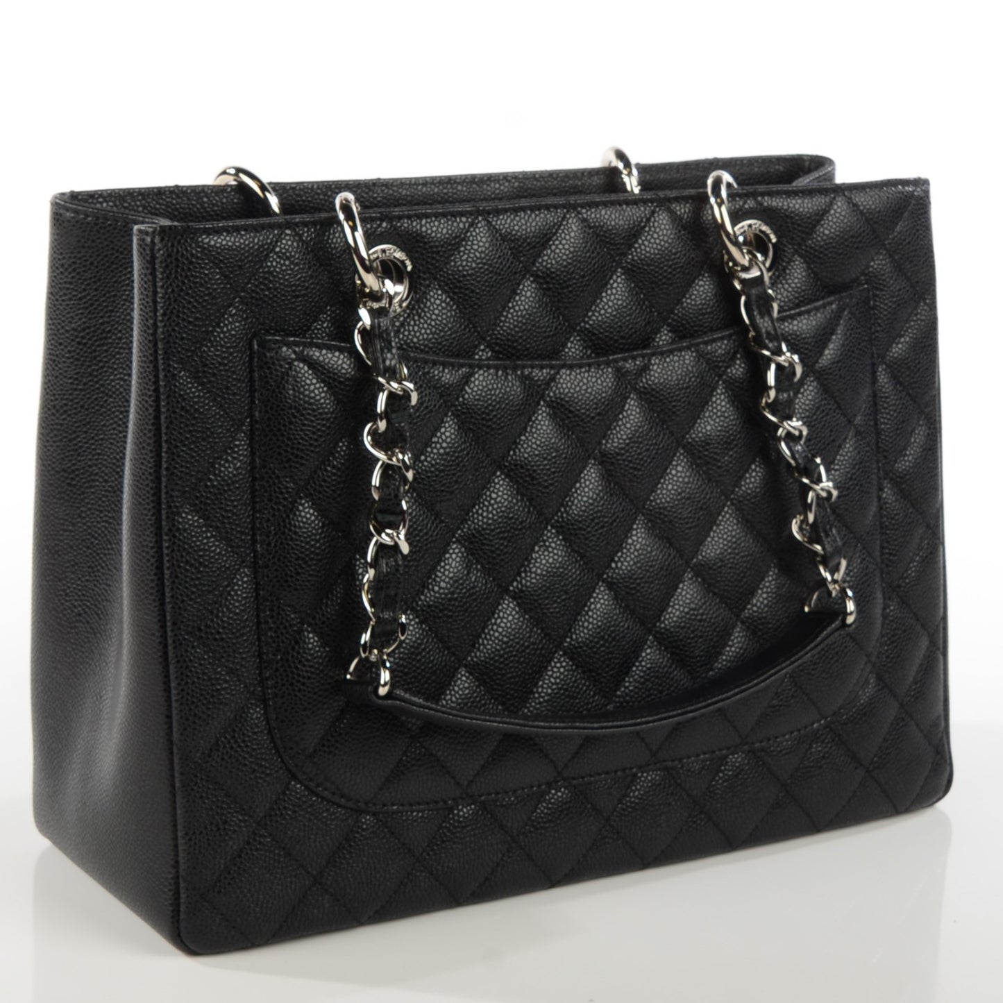 Caviar Quilted Grand Shopping Tote GST Black