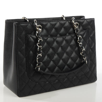 Chanel Caviar Quilted Grand Shopping Tote GST Black 3 of 7