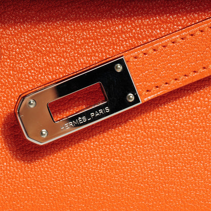 Hermes Chevre Mysore Kelly Longue Wallet Orange 7 of 9