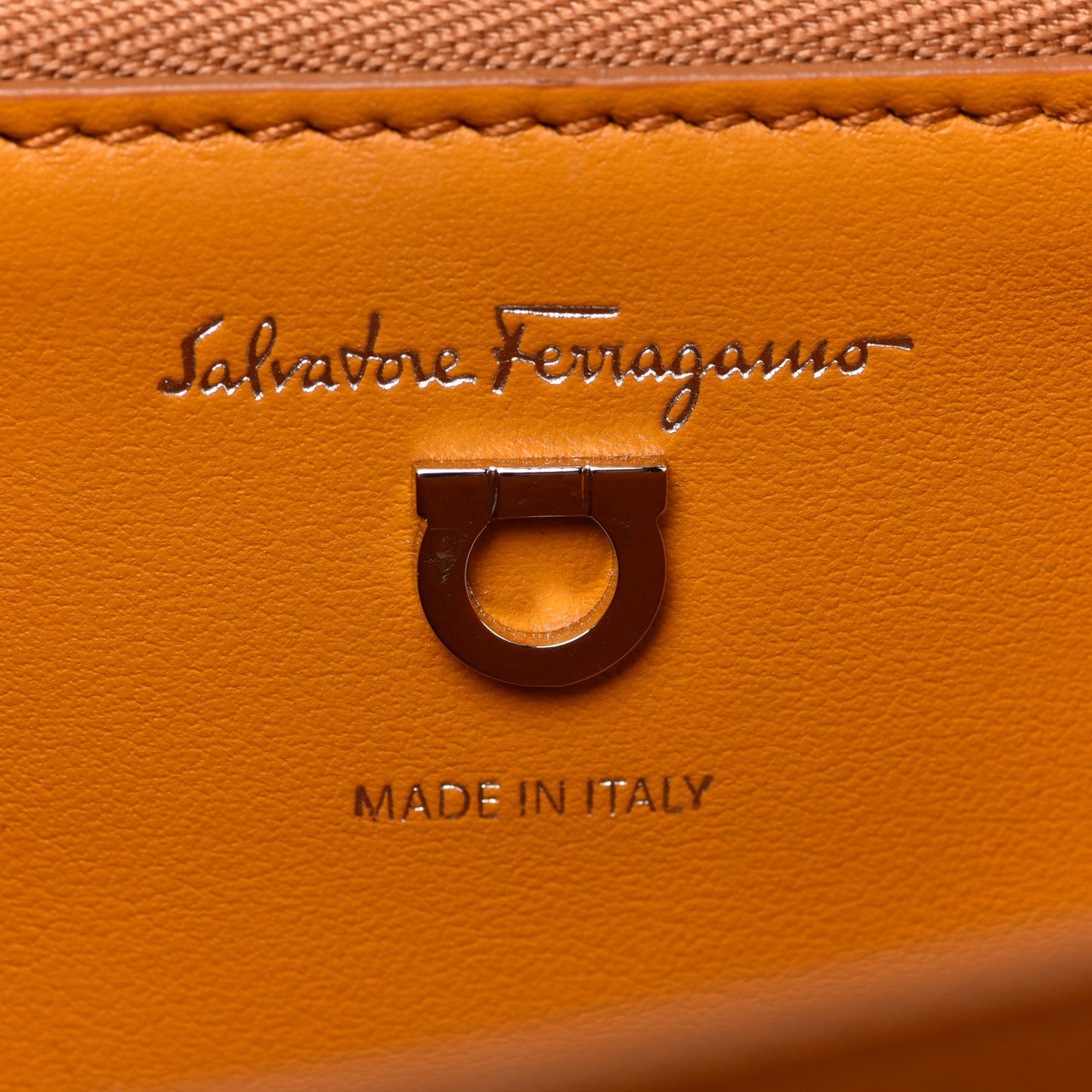 Calfskin Reptile Embossed Small Joanne Crossbody Orange