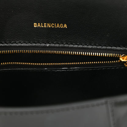 Balenciaga Shiny Box Calfskin Small Hourglass Top Handle Bag Black 12 of 12