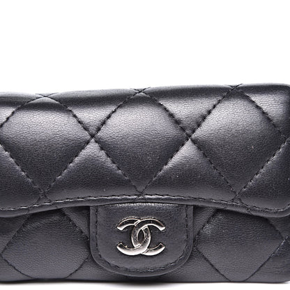 Chanel Lambskin Quilted 6 Key Holder Black 10 of 10