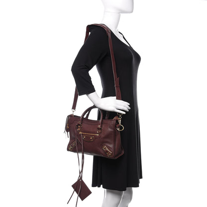 Balenciaga Chevre Gold Metallic Edge Hardware S City Rouge Pourpre 3 of 13