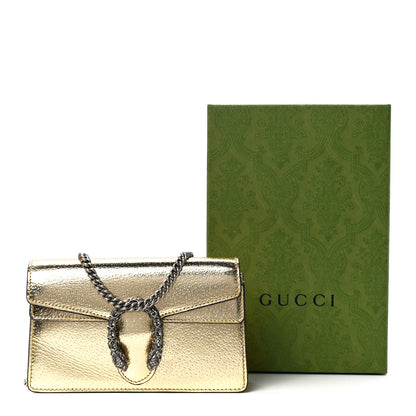 Gucci Metallic Calfskin Super Mini Dionysus Shoulder Bag Gold 12 of 12