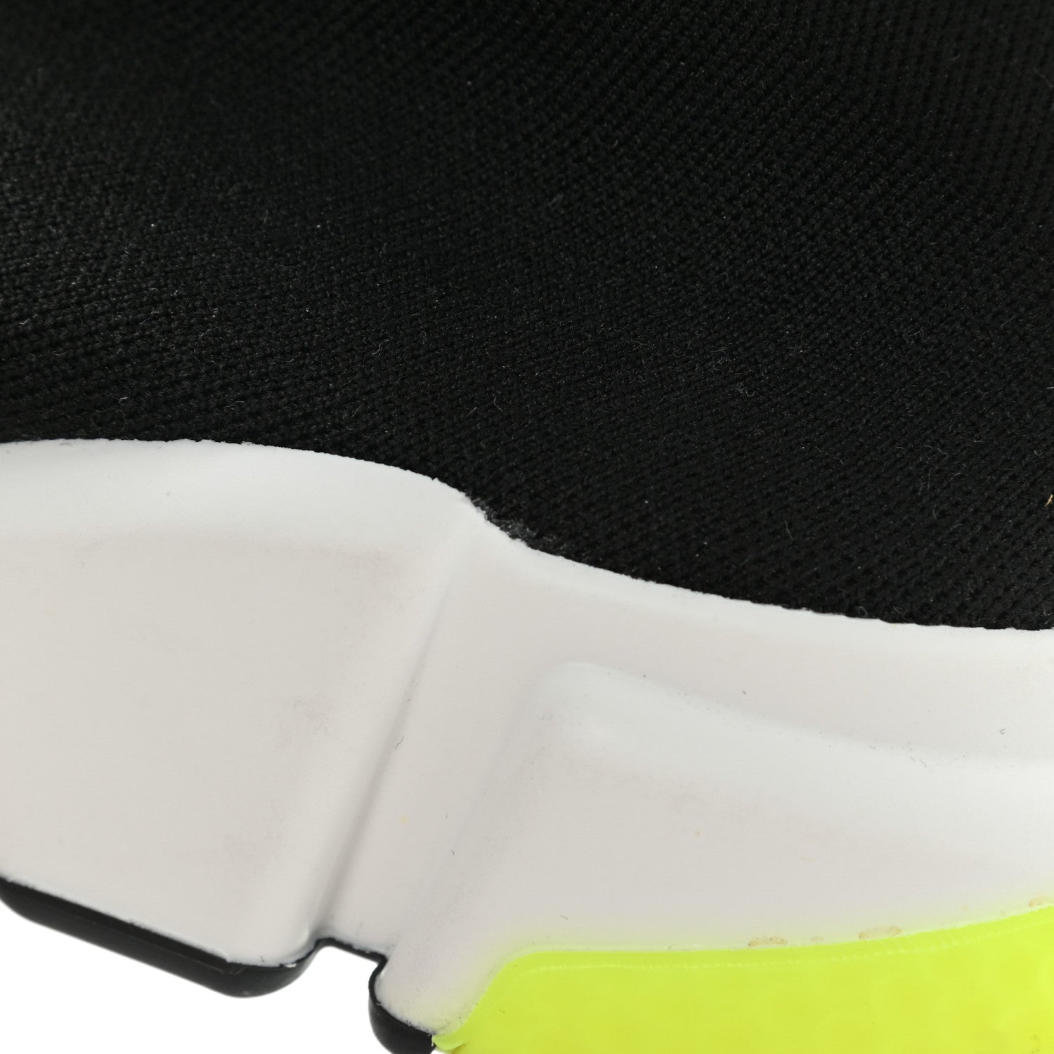Balenciaga Neoprene Knit Mens Speed Cuffed Sneakers 40 Black White Yellow Fluo 10 of 10