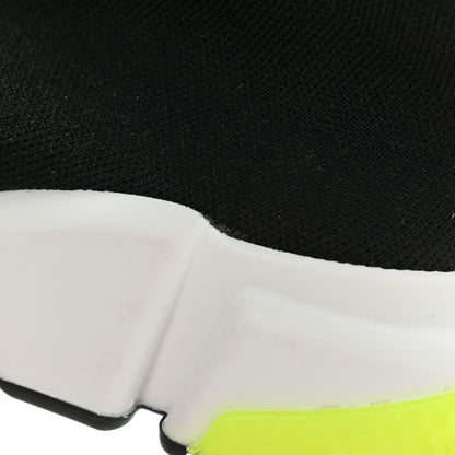 Balenciaga Neoprene Knit Mens Speed Cuffed Sneakers 40 Black White Yellow Fluo 10 of 10