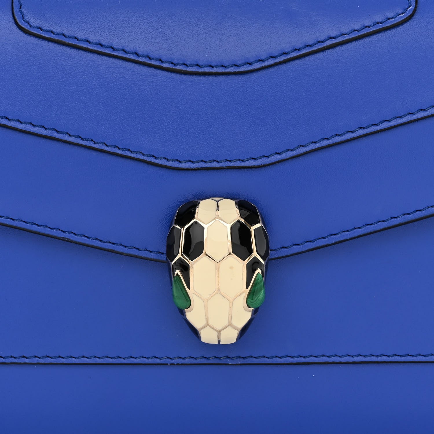 Bulgari Calfskin Serpenti Forever Crossbody Bag Blue 9 of 15