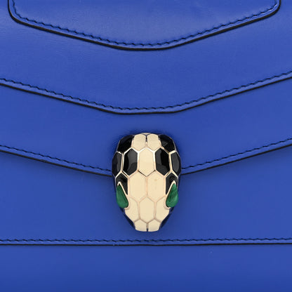 Bulgari Calfskin Serpenti Forever Crossbody Bag Blue 9 of 15