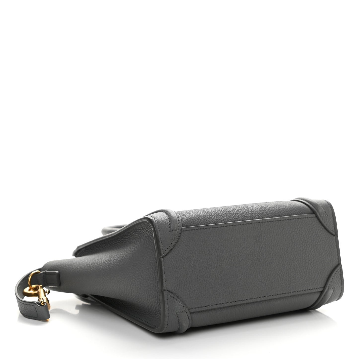 Drummed Calfskin Nano Luggage Kohl