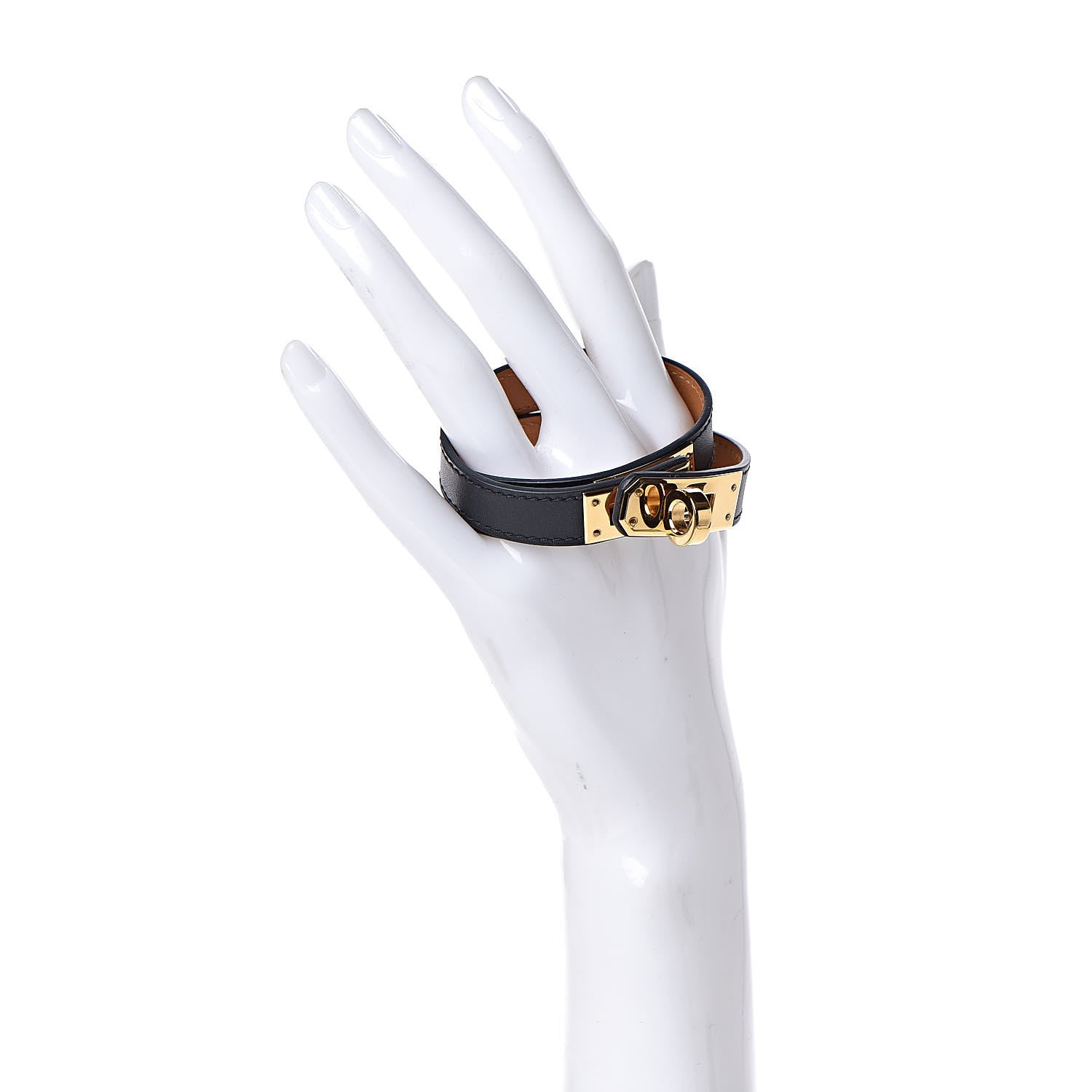 Hermes Chamonix Kelly Double Tour Bracelet S Black 2 of 5