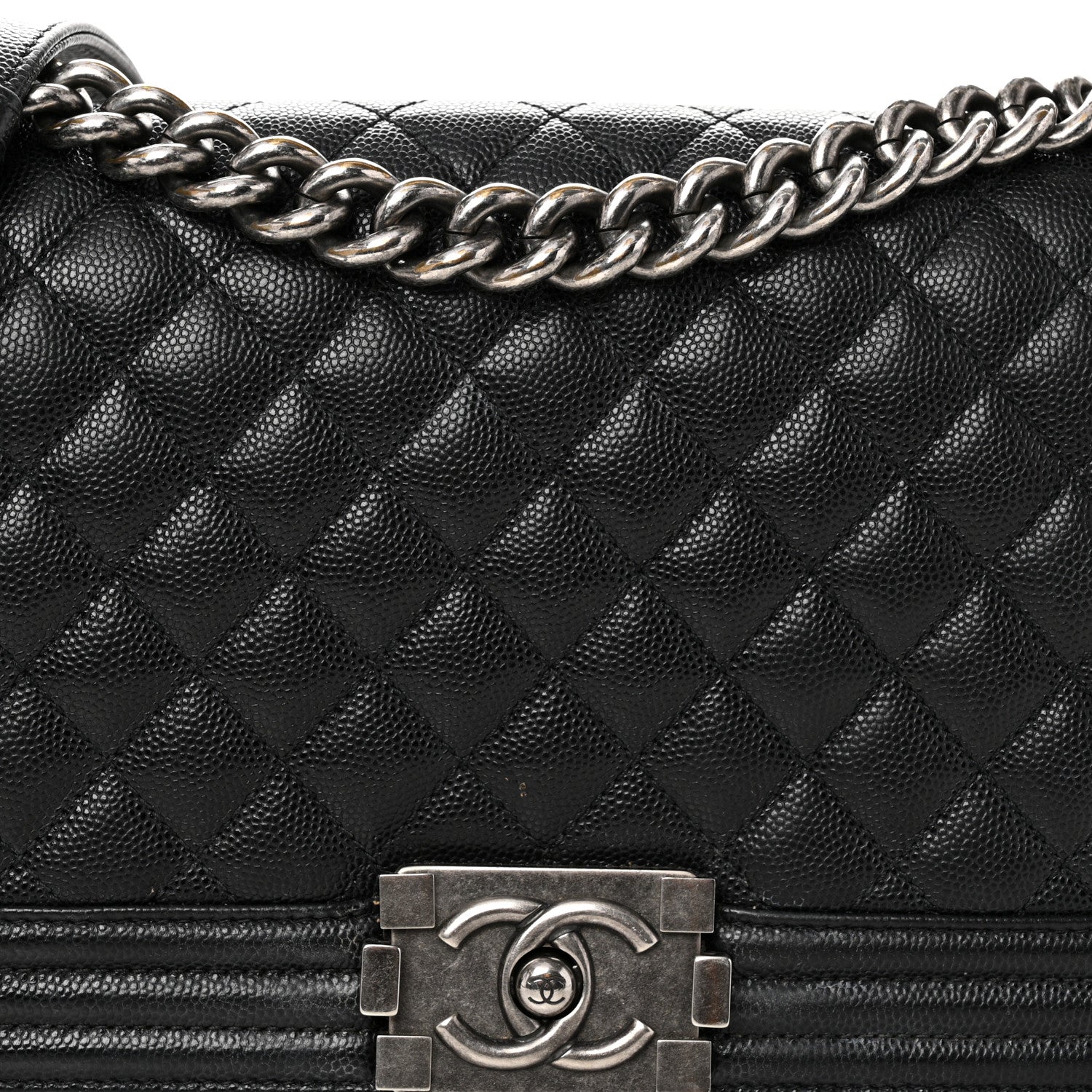 Chanel Caviar Quilted Medium Boy Flap Black 8 of 10