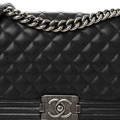 Chanel Caviar Quilted Medium Boy Flap Black 8 of 10