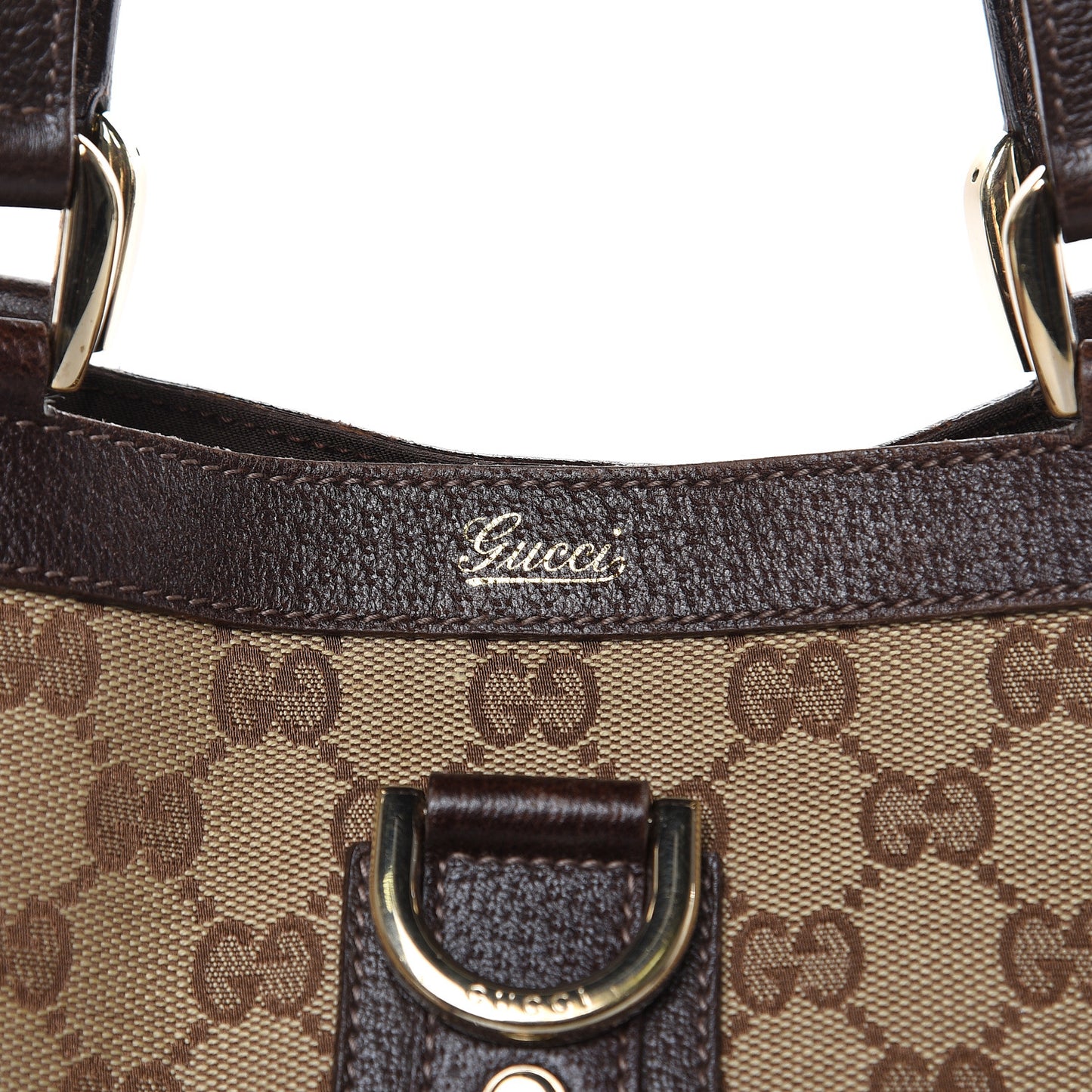 Monogram Large Abbey Tote Dark Brown