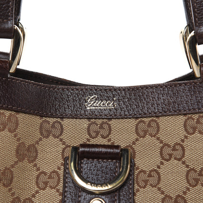 Gucci Monogram Large Abbey Tote Dark Brown 13 of 14