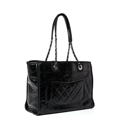 Chanel Glazed Calfskin Small Deauville Tote Black 3 of 21
