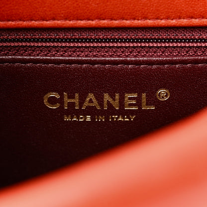 Chanel Lambskin Quilted Medium Vintage Flap Bag Red 6 of 11