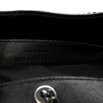Saint Laurent Pebbled Lambskin Chevron Monogram Small Nolita Black 7 of 10