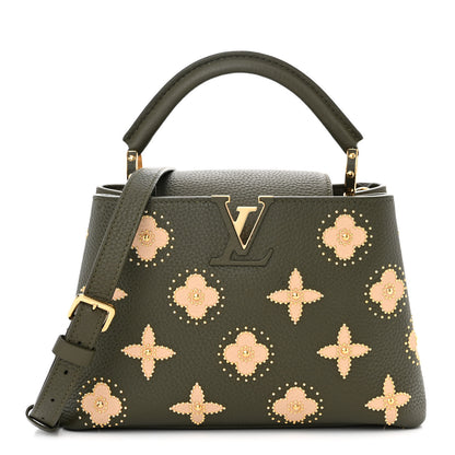 Louis Vuitton Taurillon Flowers Capucines BB Khaki 1 of 9