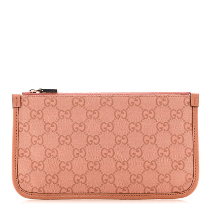Gucci Monogram Textured Dollar Calfskin Ophidia Shopping Tote Pouch Cloche Rose Pink 1 of 7