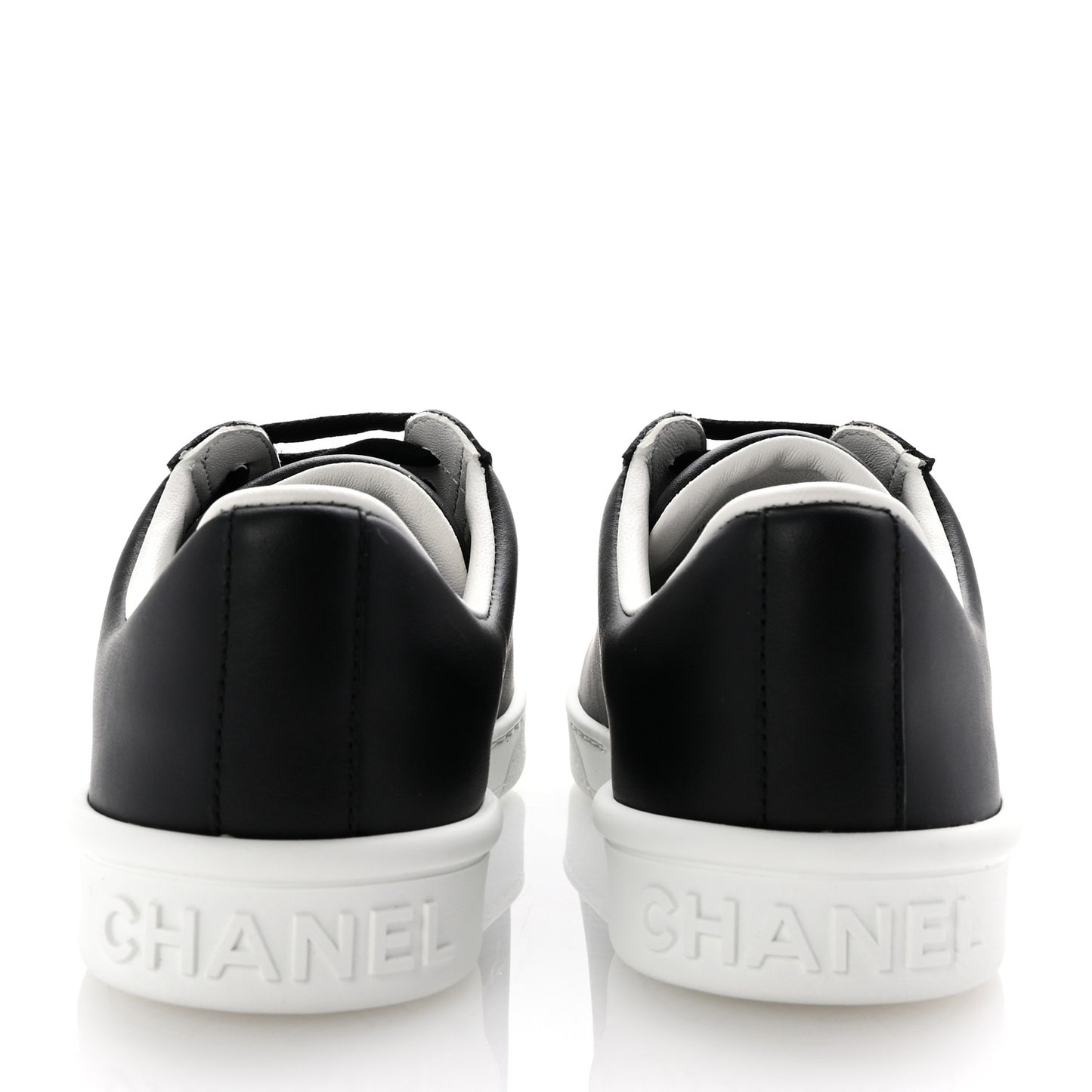 Calfskin CC Womens Sneakers 35.5 Black