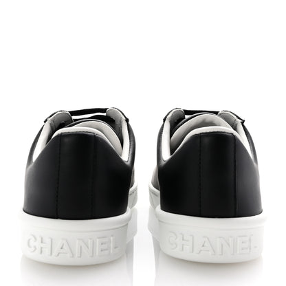 Chanel Calfskin CC Womens Sneakers 35.5 Black 6 of 10