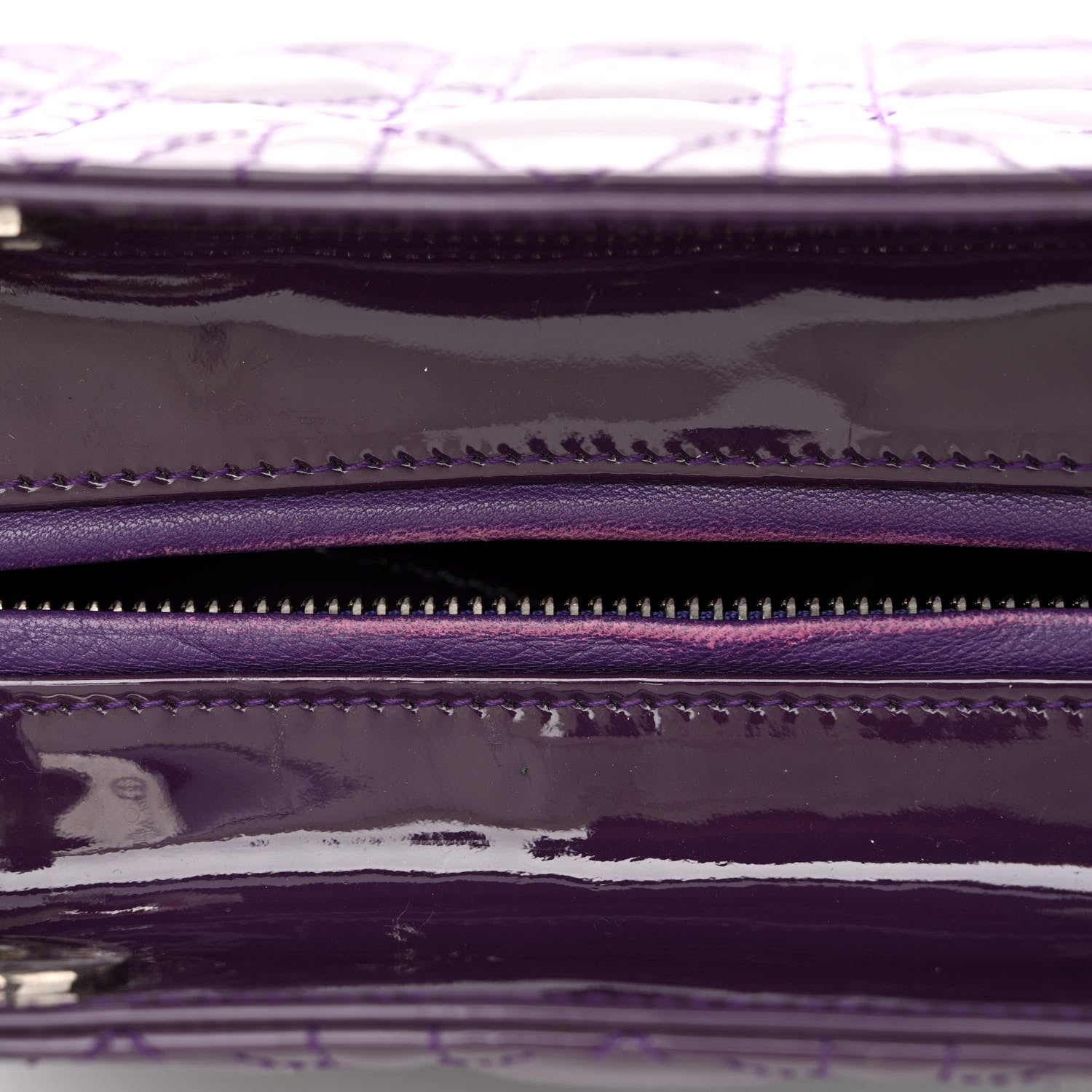 Christian Dior Patent Cannage Medium Lady Dior Purple 11 of 11