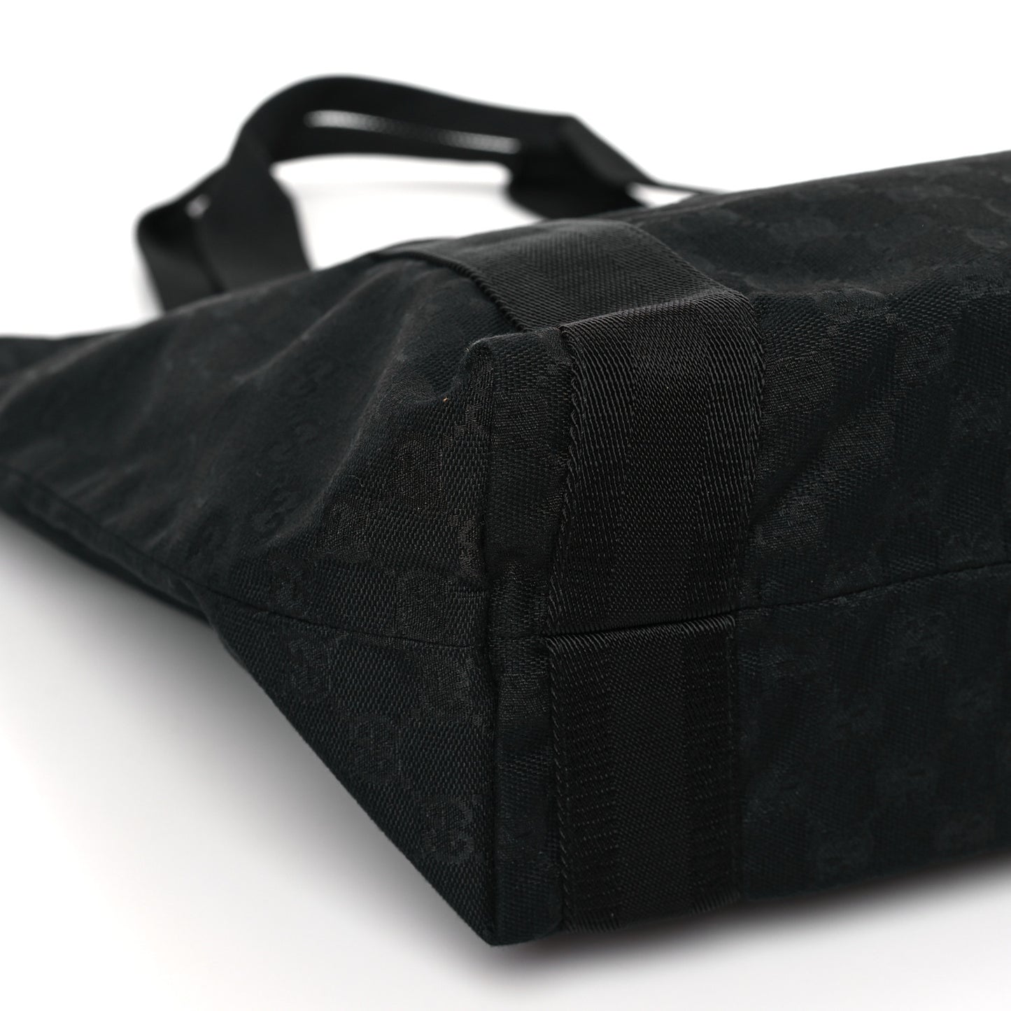 GG Monogram Medium Handle Vertical Tote Black