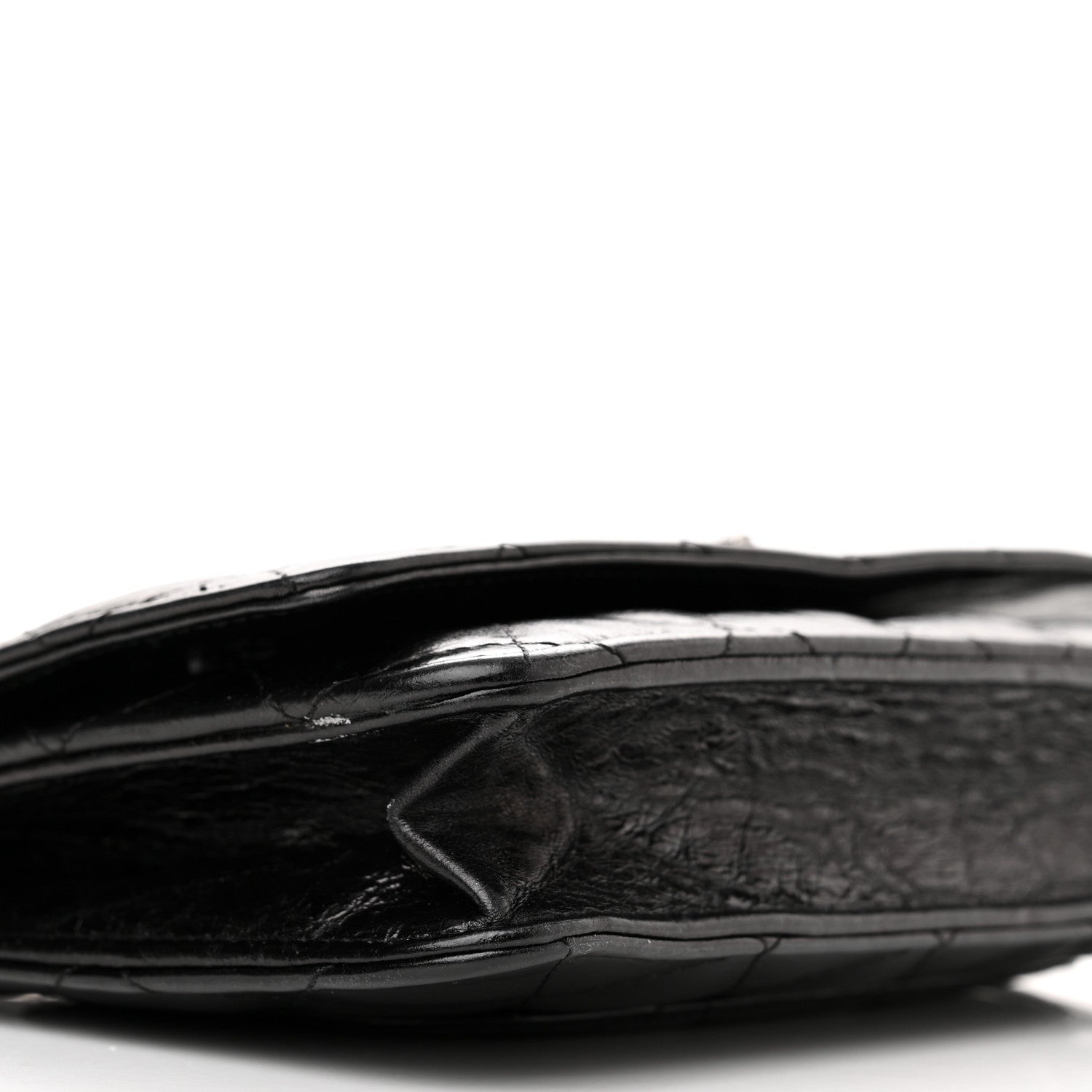 Chanel Metallic Aged Calfskin Quilted Reissue Wallet On Chain WOC Black 10 of 12