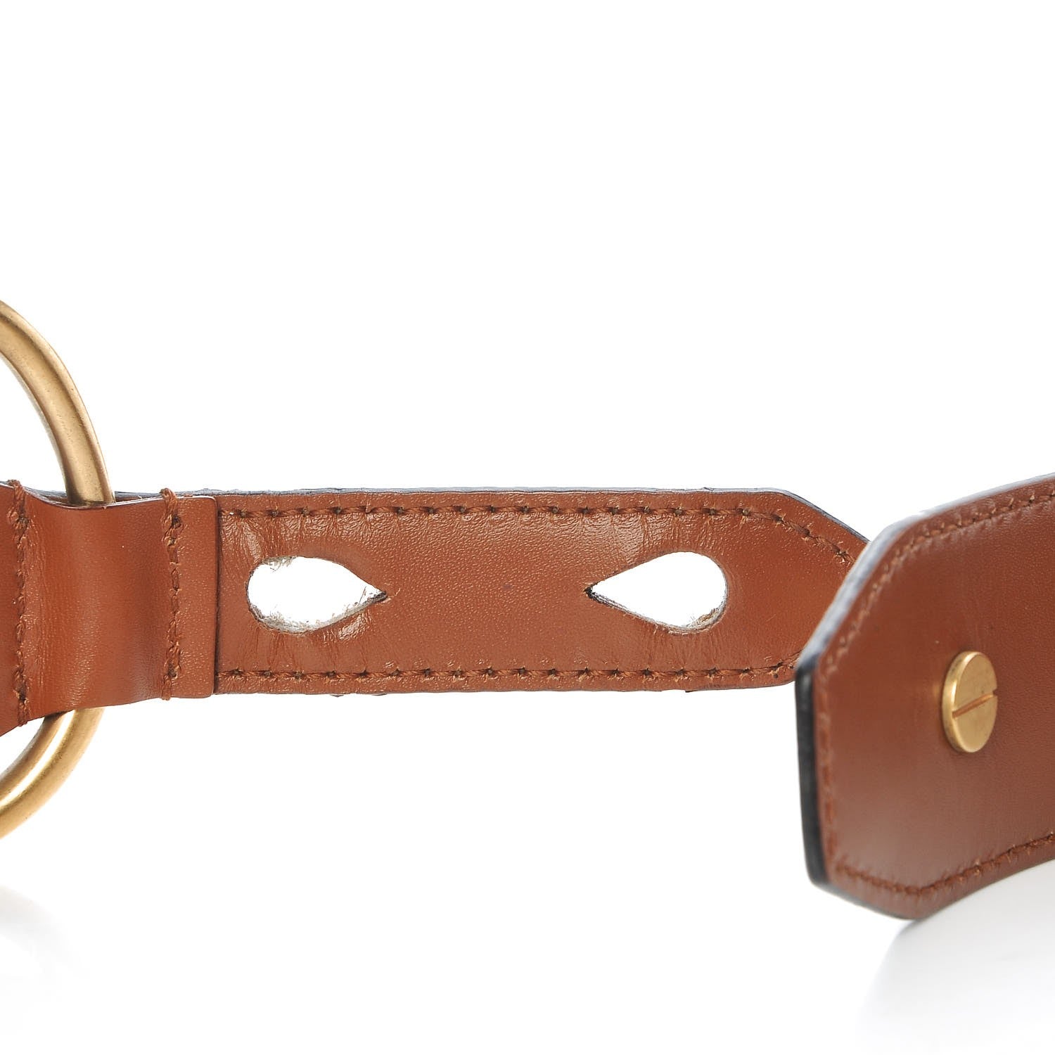 Gucci Calfskin Horsebit Buckle Belt 85 34 Brown 7 of 7
