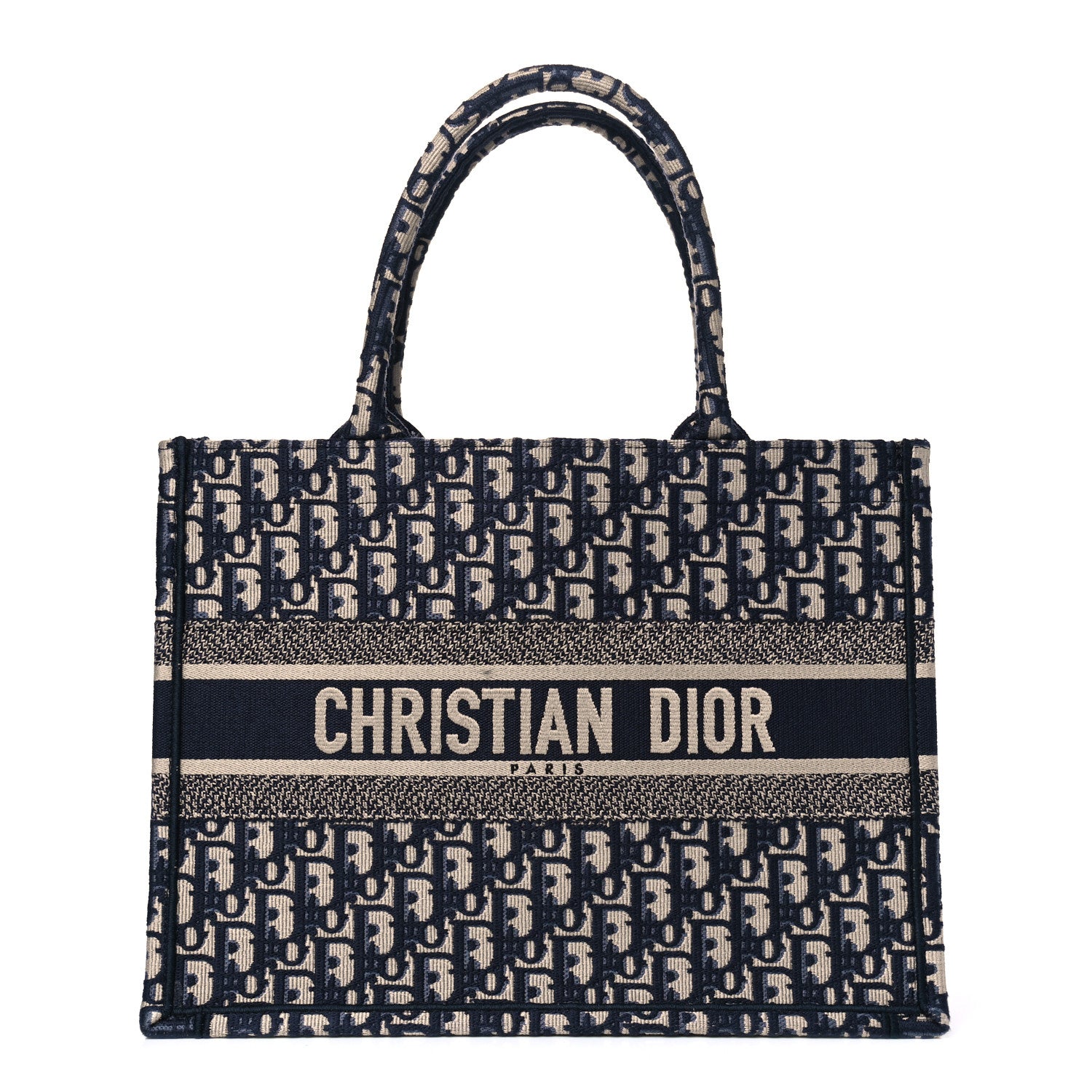 Christian Dior Oblique Medium Book Tote Blue Multicolor 1 of 4