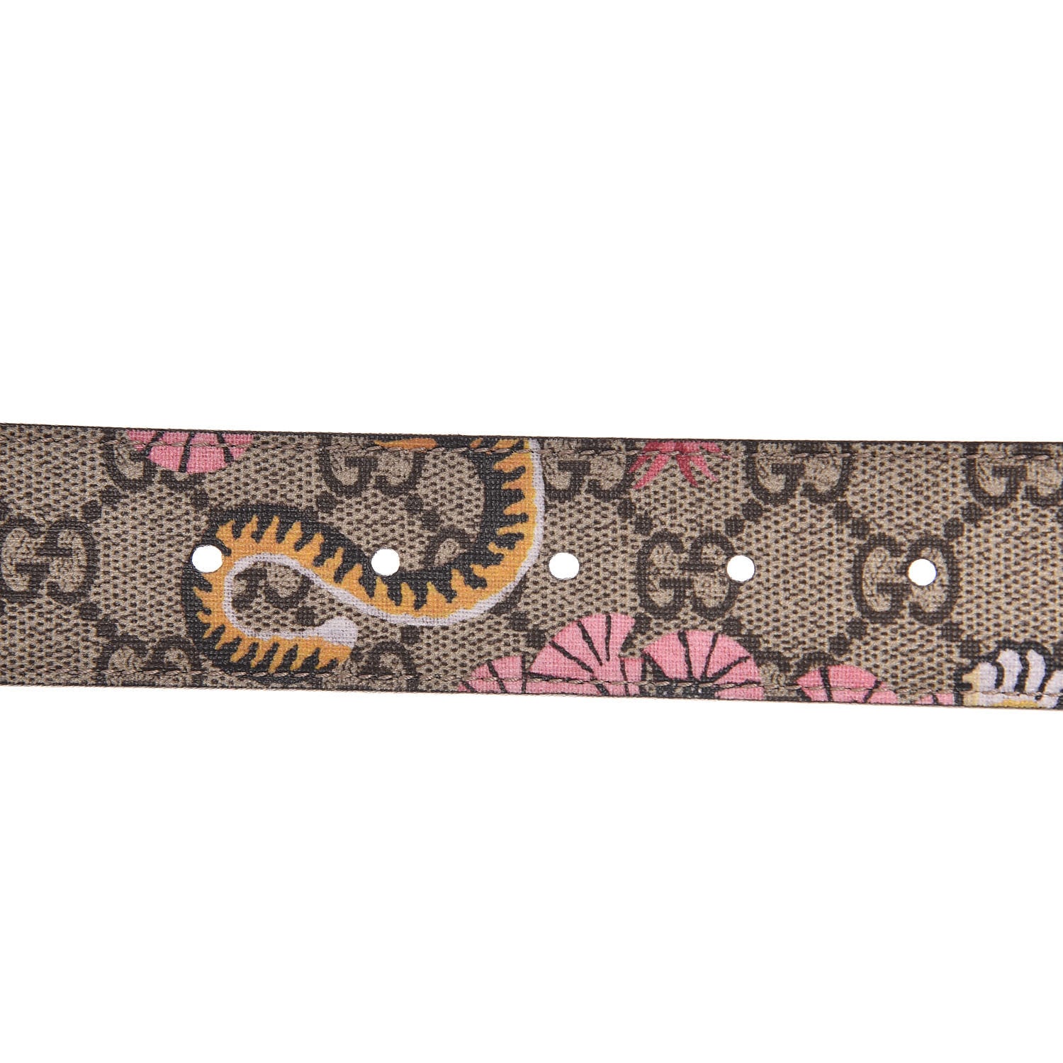 Gucci GG Supreme Monogram Bengal Interlocking G Belt 100 40 Beige Pink 5 of 7