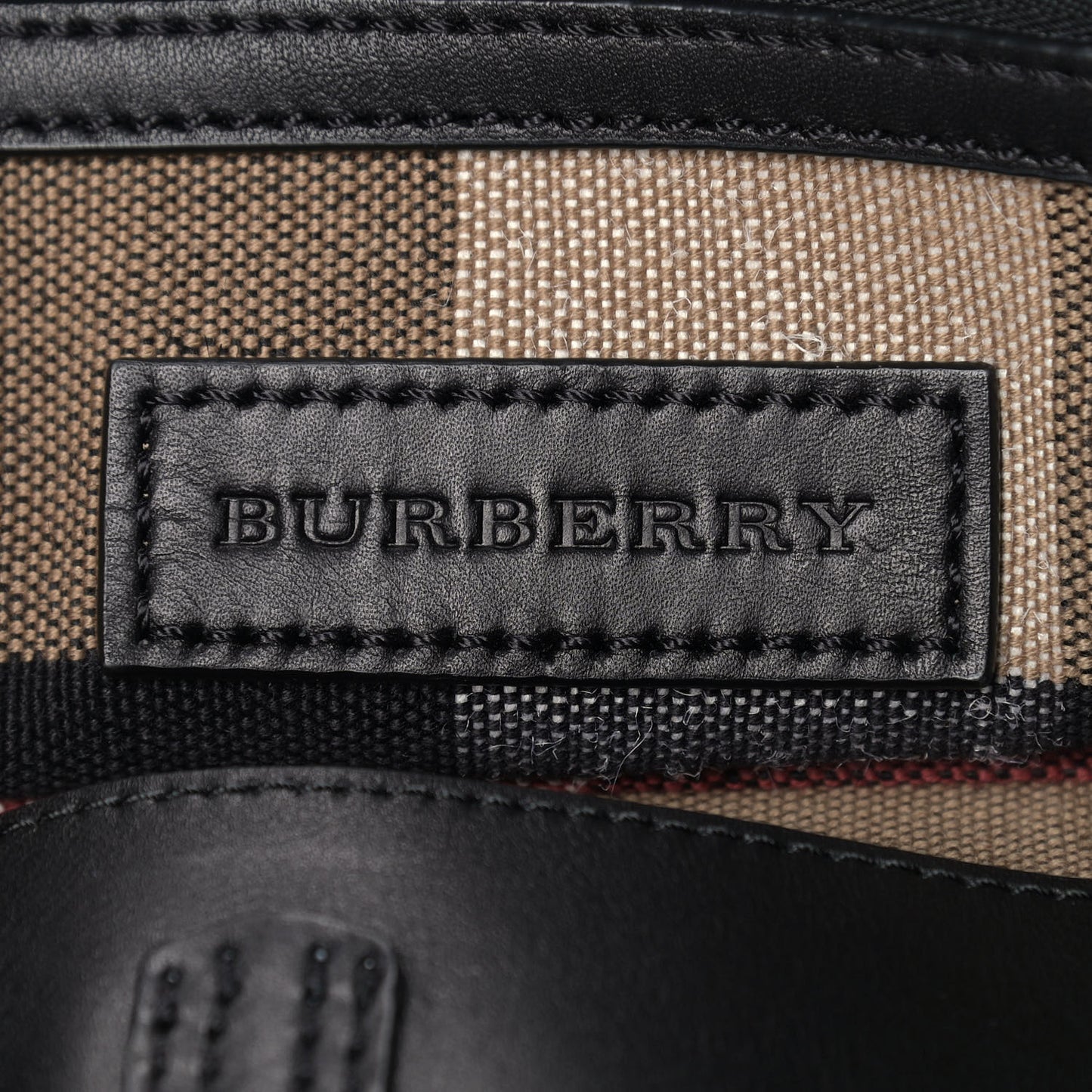 Canvas Mega Check Medium Ashby Hobo Black