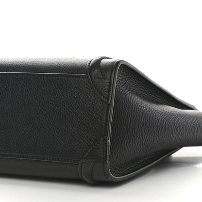 Celine Drummed Calfskin Nano Luggage Black 9 of 15